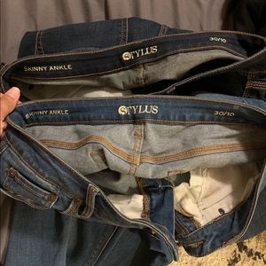 2 Pairs of Stylus Skinny Ankle jeans